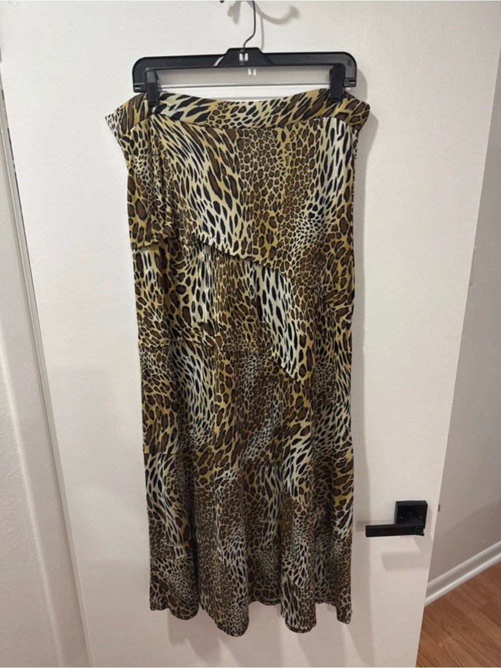 Robert Louis Leopard Print Maxi Skirt - Brown & Cream